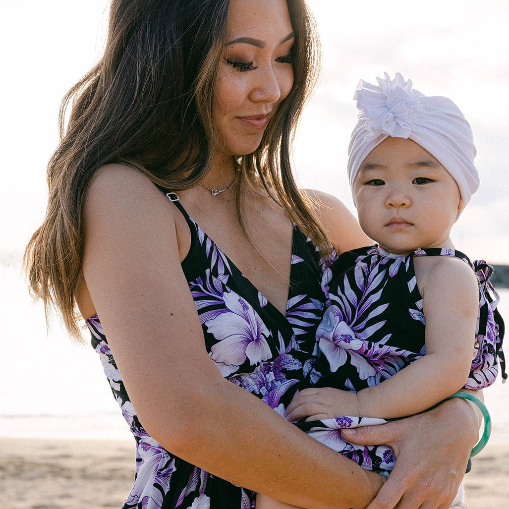 Bright Hibiscus Girl's Halter Dress, Made in Hawaii Bright Hibiscus Girl's Halter Dress, Made in Hawaii