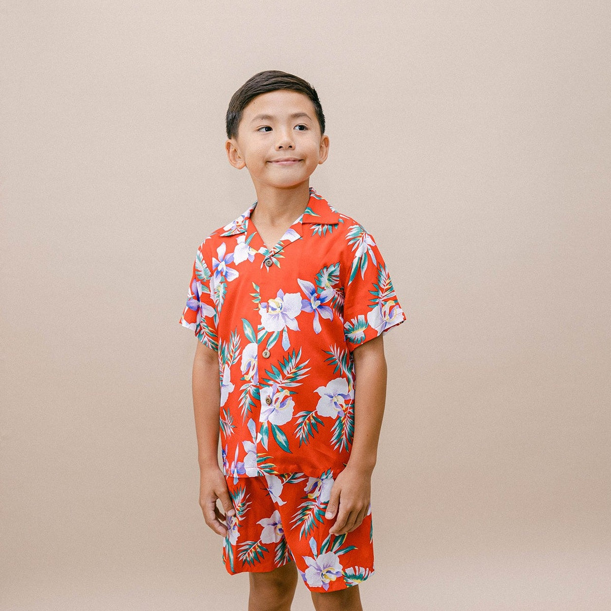 Short Sleeves Orchid Boy's Aloha Shirt