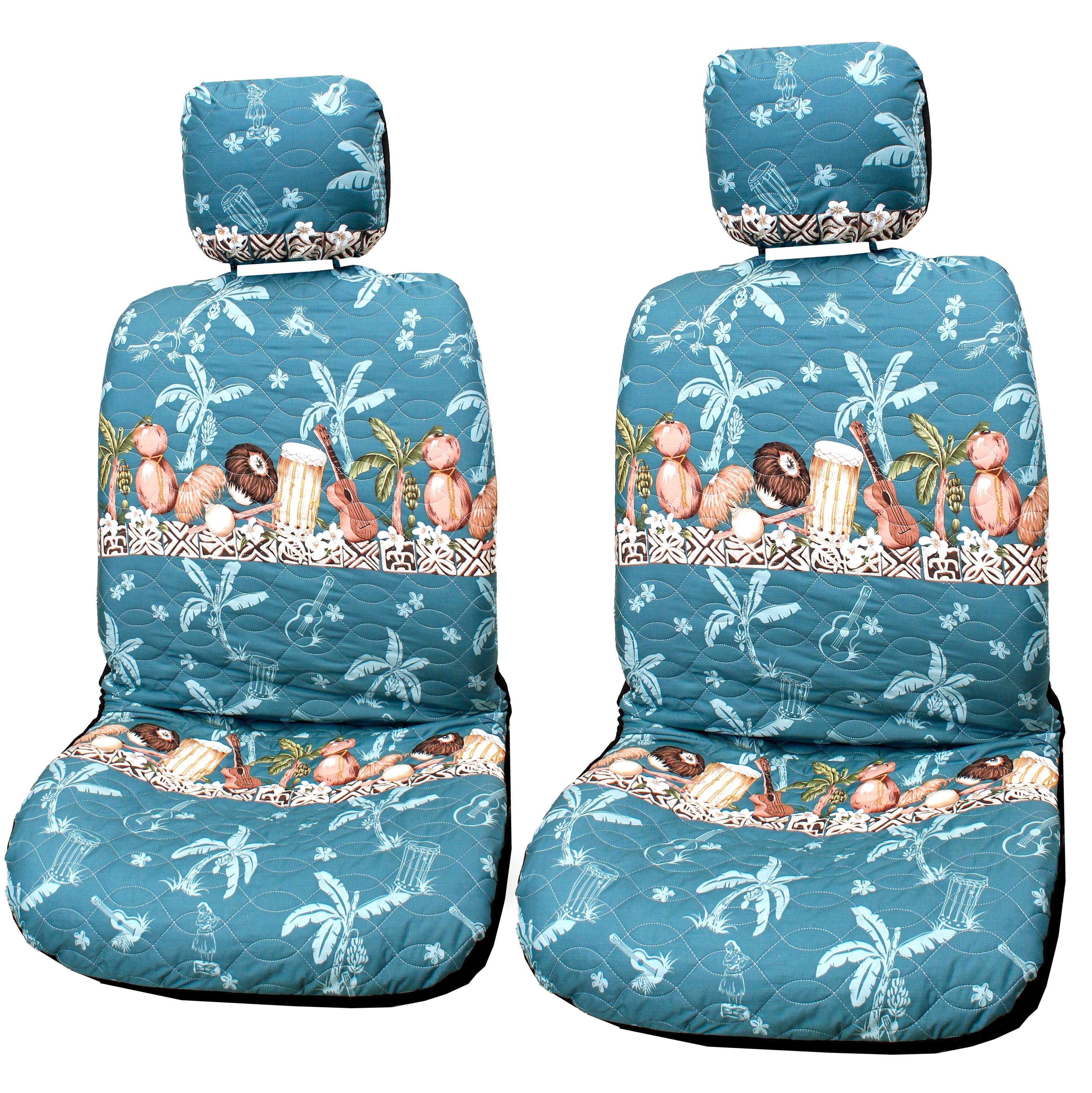 Hawaiian Seat Covers - Over the headrest front seats