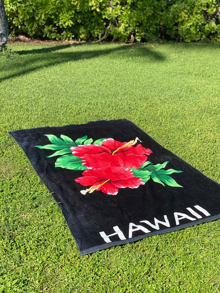Red Hibiscus Towel, 2 Sizes - Ninth Isle, Made with Aloha