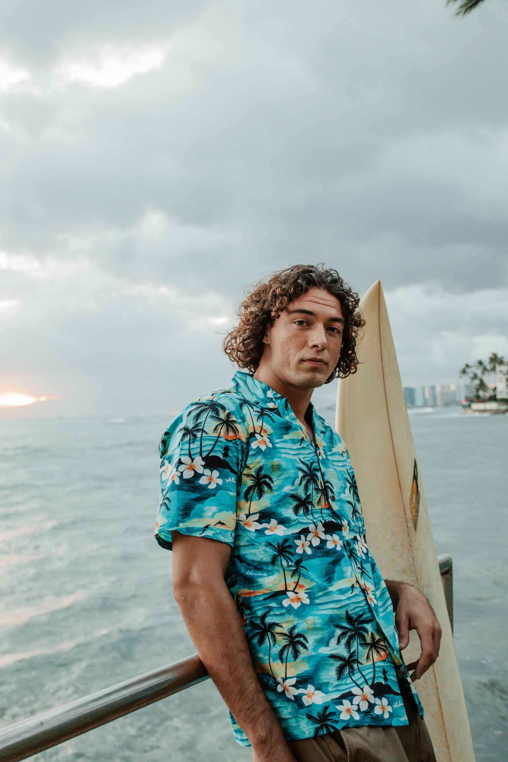 Sunset All Over Cotton Men's Aloha Shirt, Made in Hawaii – Ninth Isle