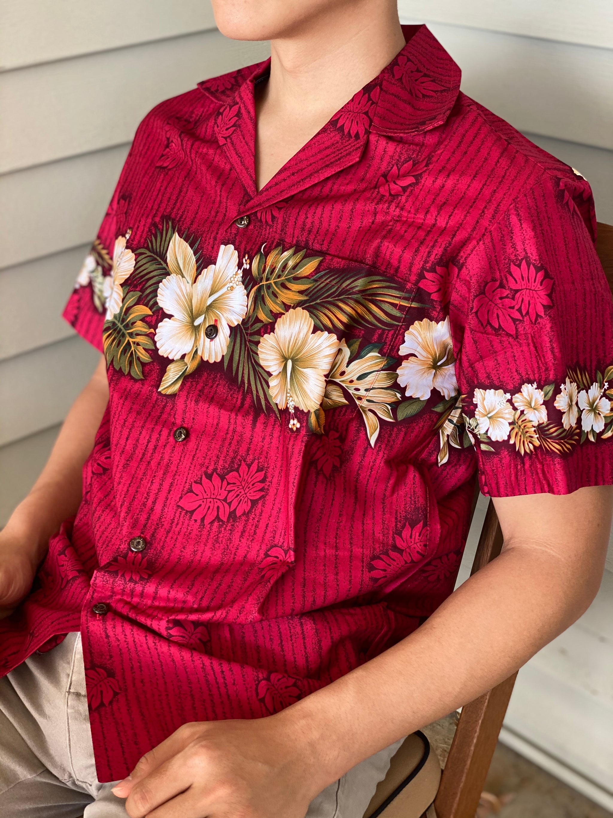 トップス Wackomaria Aloha shirt M hibiscus New Hibiscus Cotton Men's Aloha Shirt, Made in Hawaii – Ninth Isle