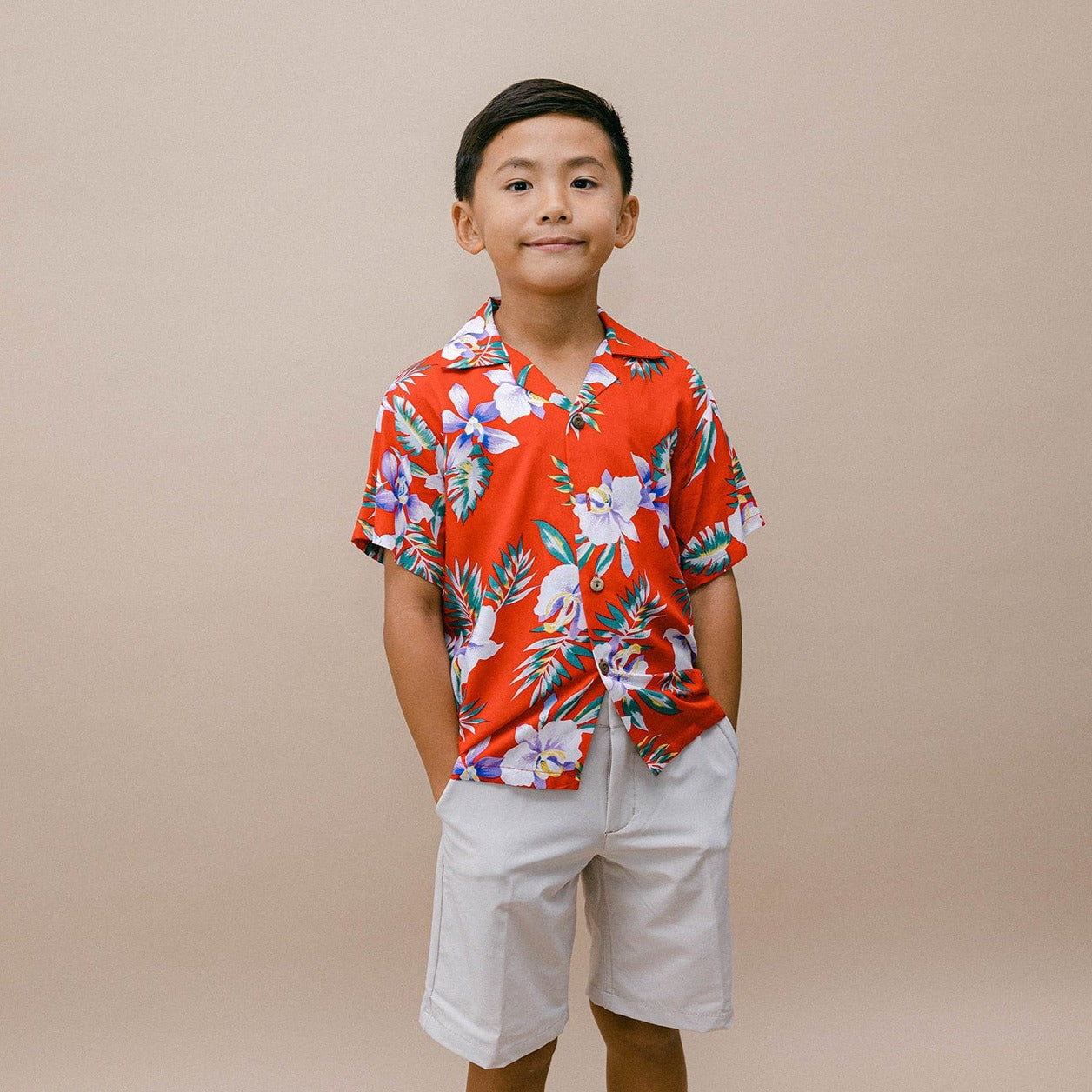 New Orchid Petite Aloha Shirt, Made in Hawaii