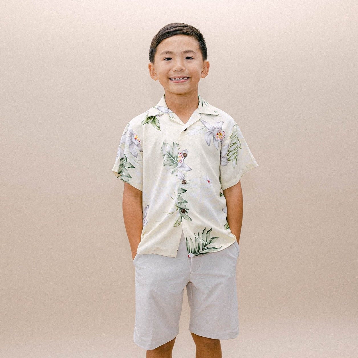 Bamboo Orchid Youth Aloha Shirt, Made in Hawaii – Ninth Isle