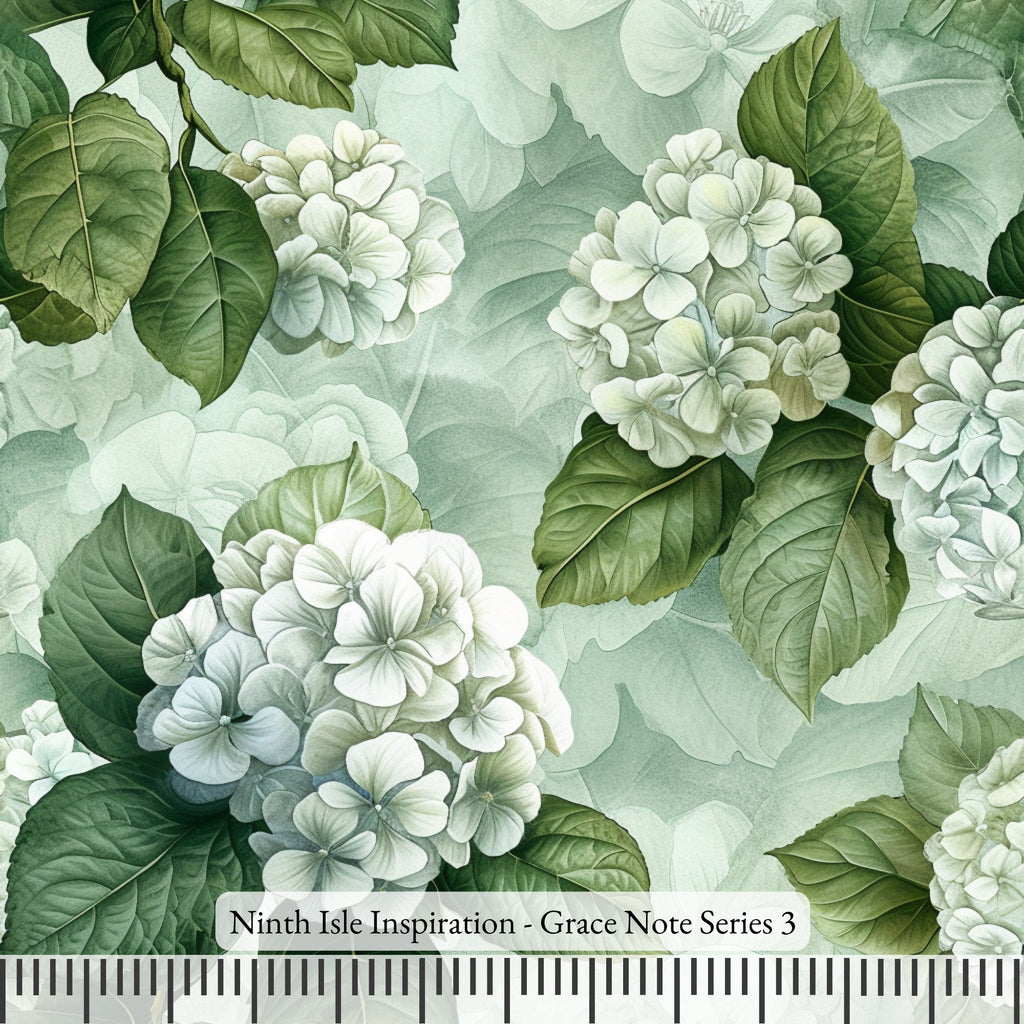 Grace Note Rayon Fabric by the Yard - NinthIsle Inspiration Exclusive Elegant Art Bulk Order Available