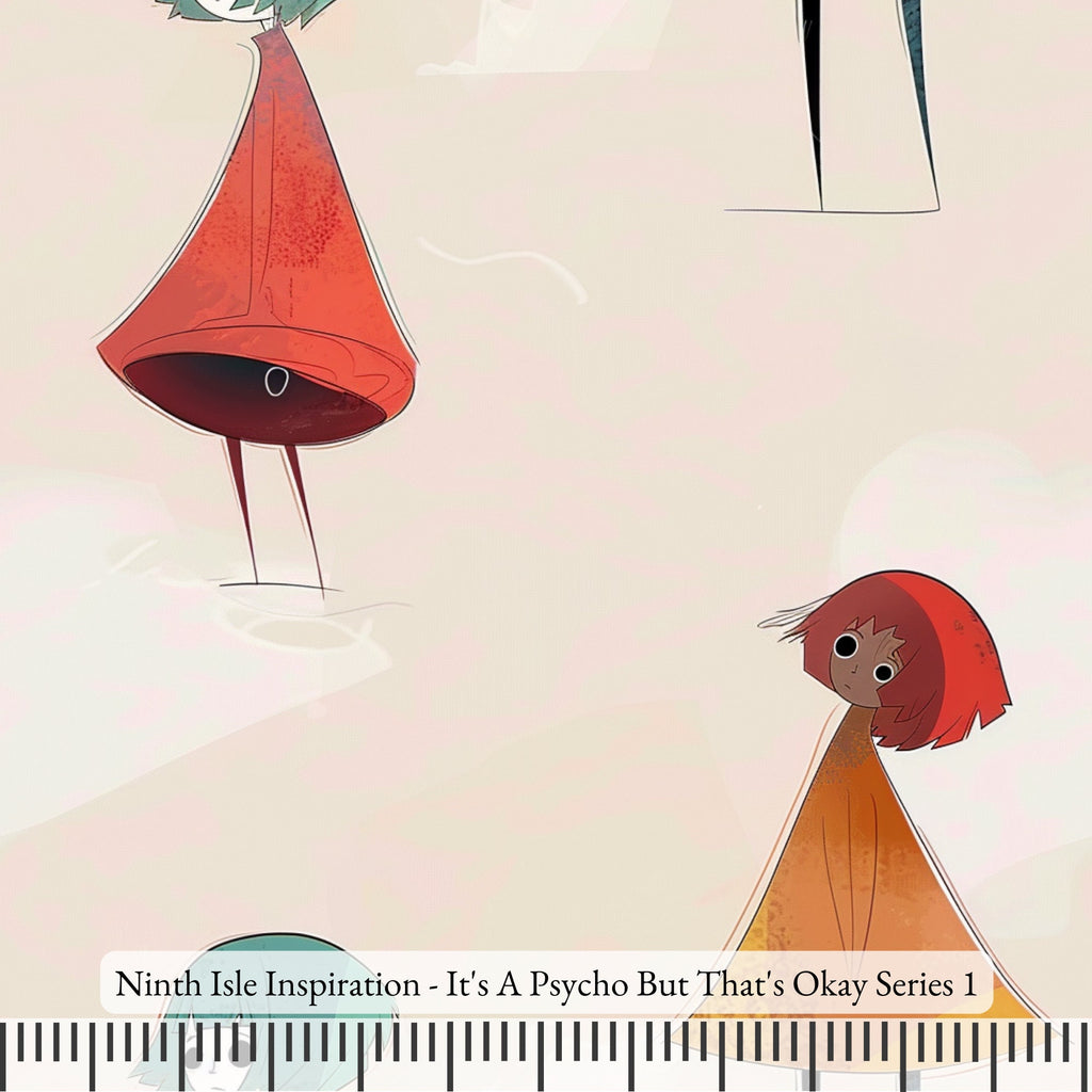 NIInspiration Print in HI by demand, It's A Psycho But That's Okay Rayon Fabric by the Yard - Bulk & Wholesale Available