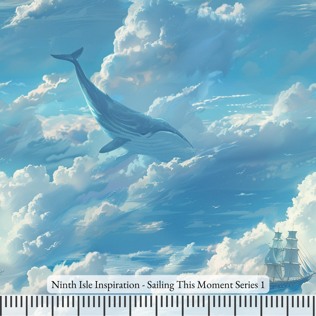 NIInspiration Print in HI, Sailing This Moment Rayon Fabric by the Yard - Bulk & Wholesale Available