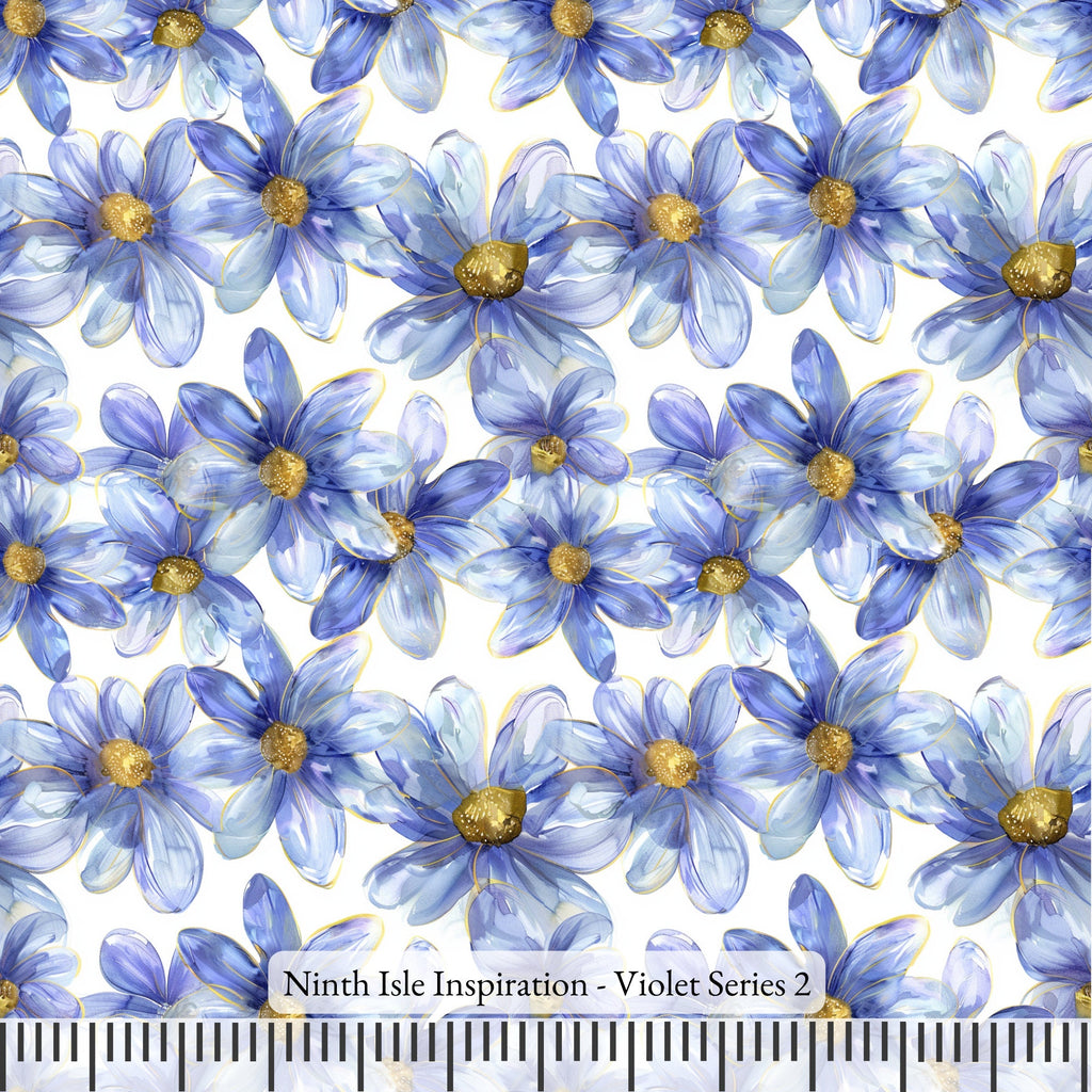 NIInspiration Print in HI by demand, Violet Rayon Fabric by the Yard - Bulk & Wholesale Available