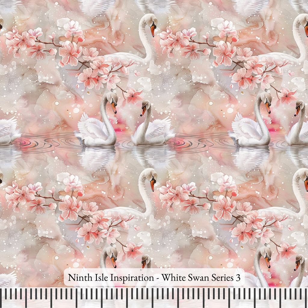 White Swan Rayon Fabric by the Yard