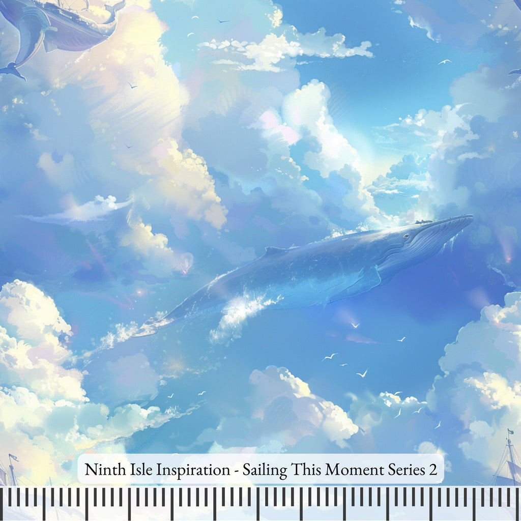 NIInspiration Print in HI, Sailing This Moment Rayon Fabric by the Yard - Bulk & Wholesale Available