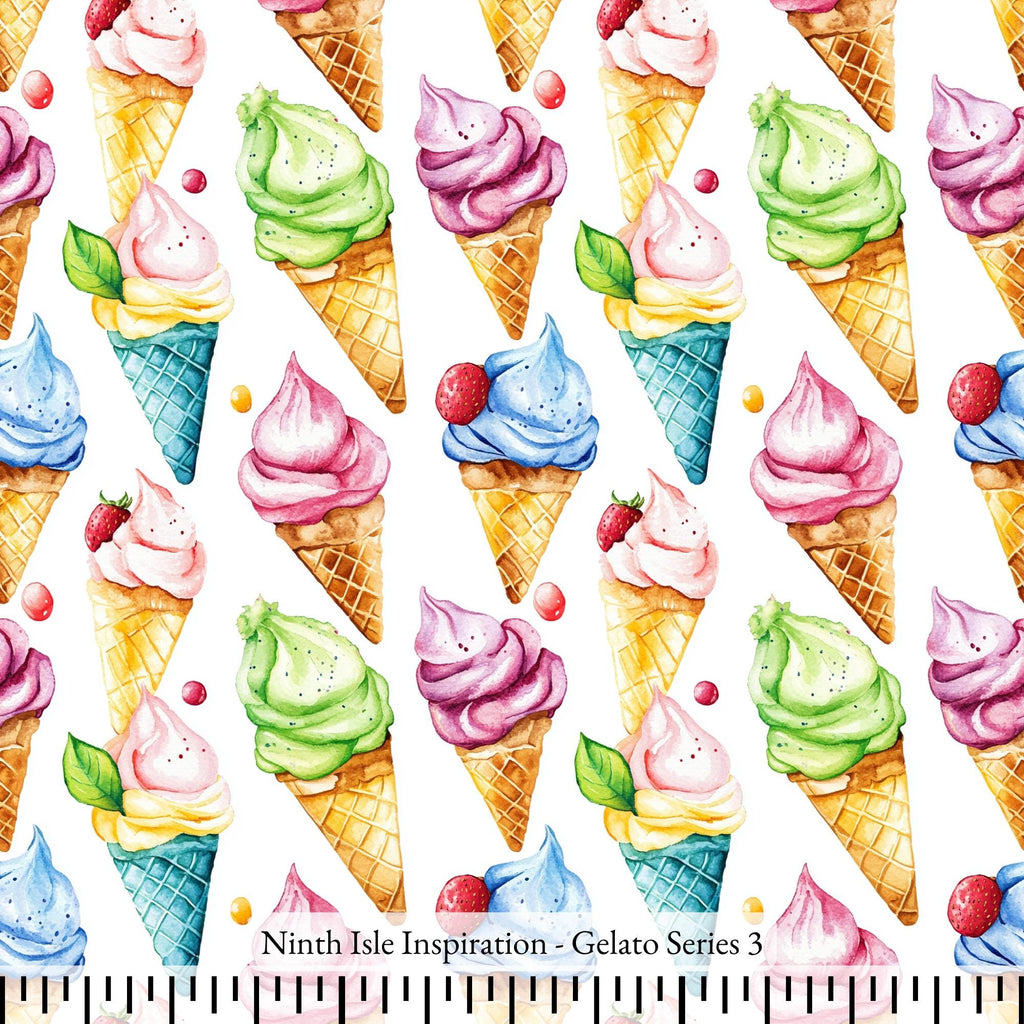 NIInspiration Print in HI, Gelato Rayon Fabric by the Yard - Bulk & Wholesale Available