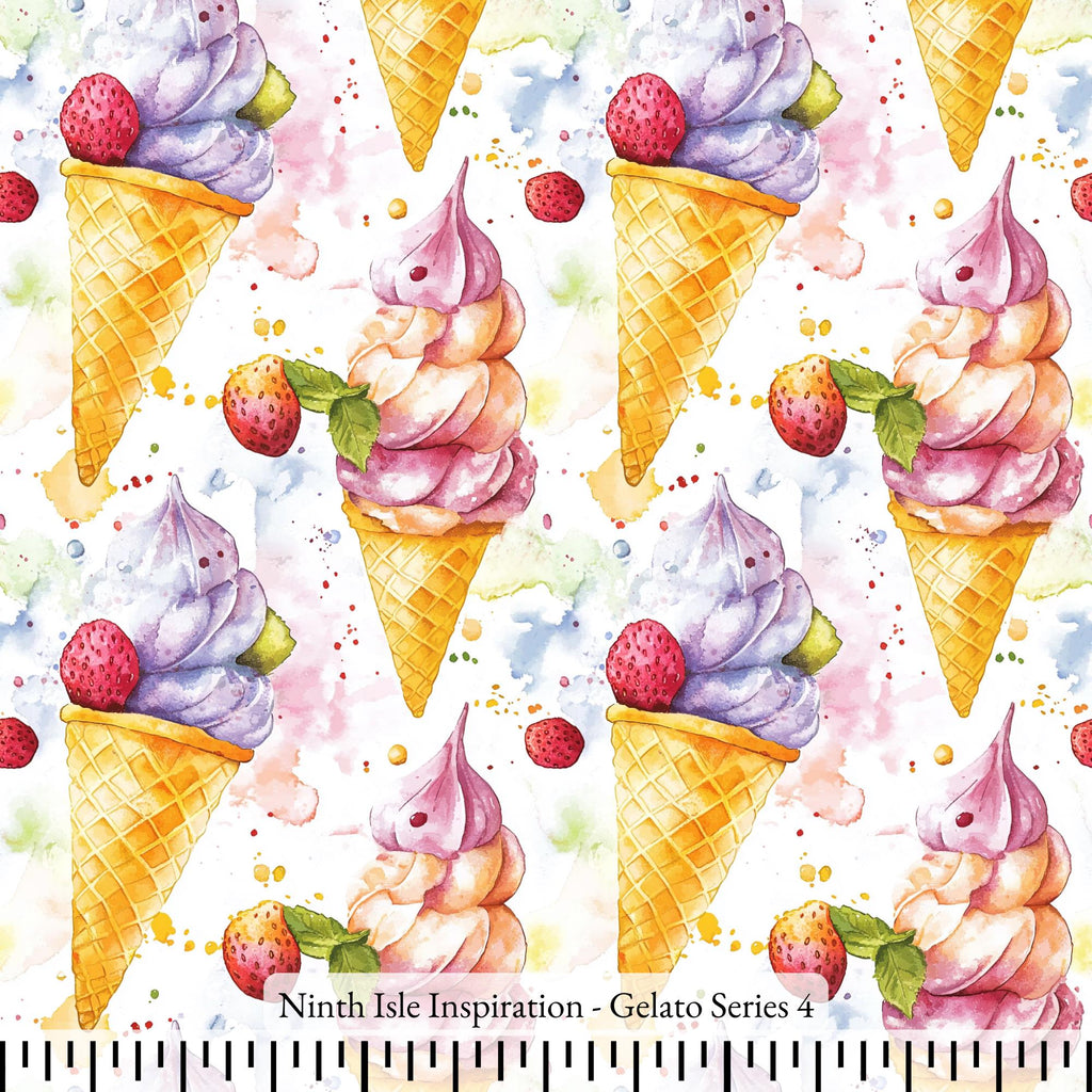 NIInspiration Print in HI, Gelato Rayon Fabric by the Yard - Bulk & Wholesale Available