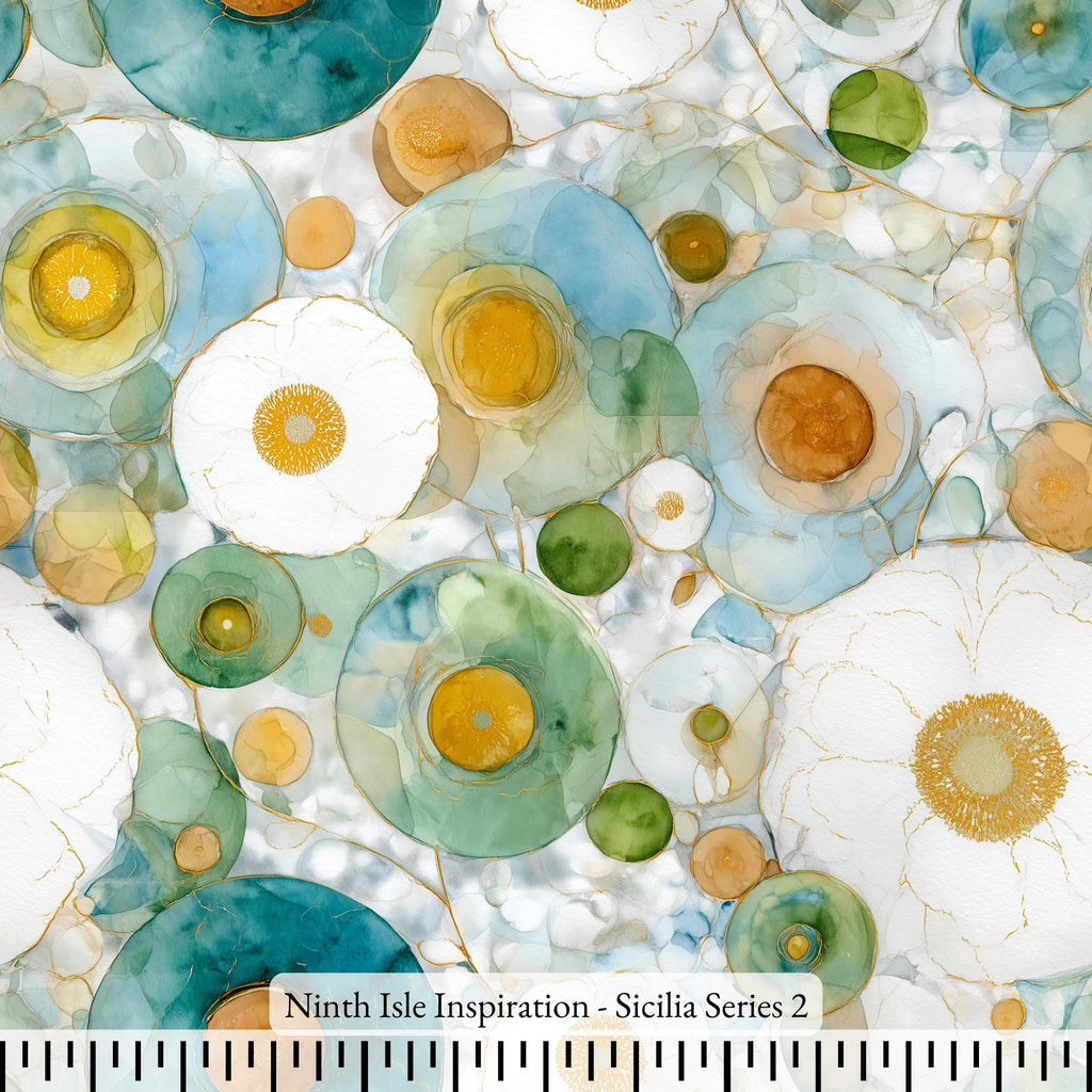 NIInspiration Print in HI, Sicilia Rayon Fabric by the Yard - Bulk & Wholesale Available