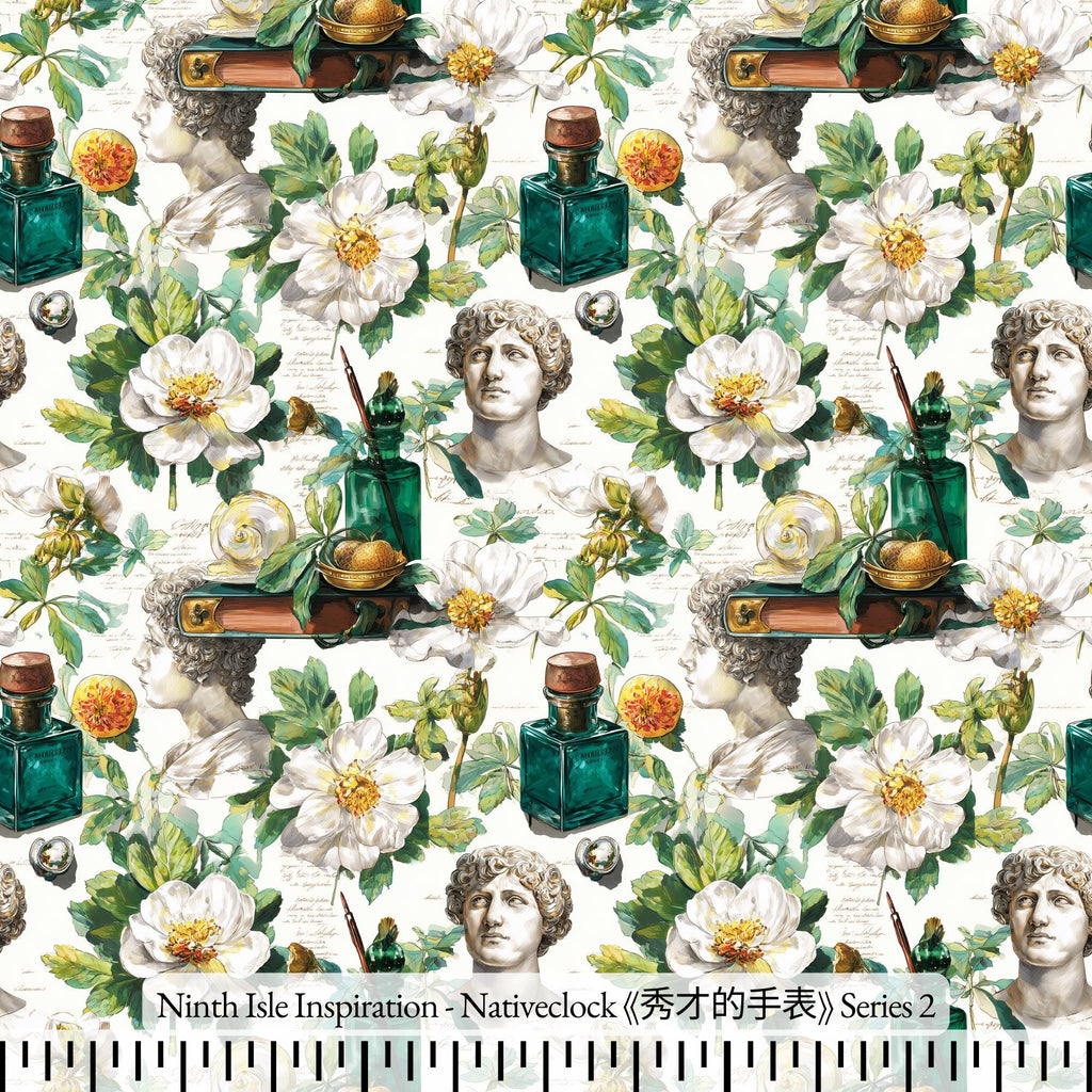 NIInspiration Print in HI, Nativeclock Rayon Fabric by the Yard - Bulk & Wholesale Available