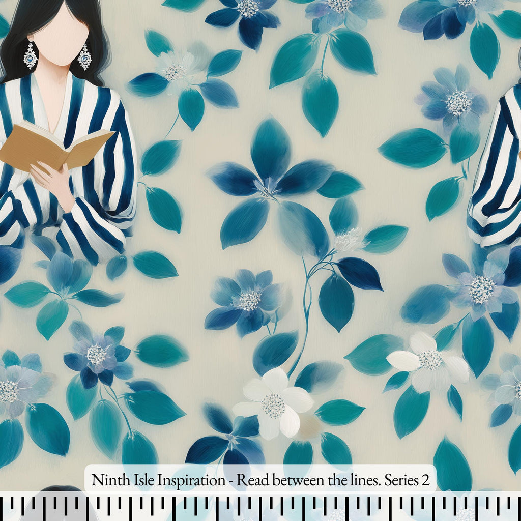 NIInspiration Print in HI by demand, Read between the lines. Rayon Fabric by the Yard - Bulk & Wholesale Available