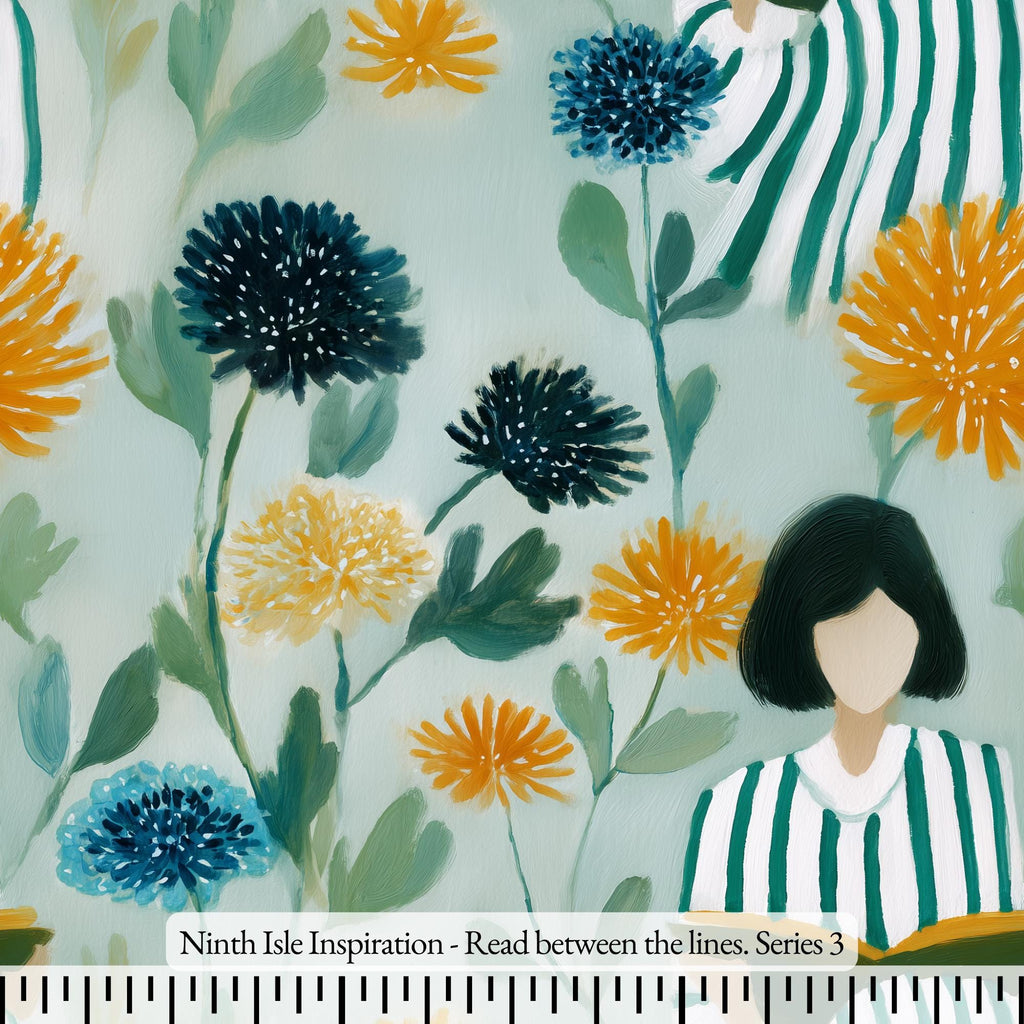 NIInspiration Print in HI by demand, Read between the lines. Rayon Fabric by the Yard - Bulk & Wholesale Available