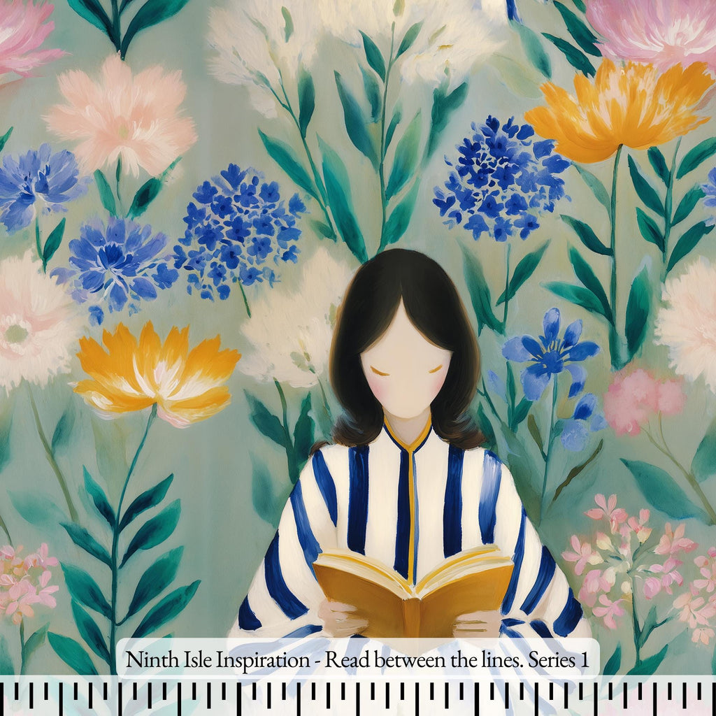 NIInspiration Print in HI by demand, Read between the lines. Rayon Fabric by the Yard - Bulk & Wholesale Available