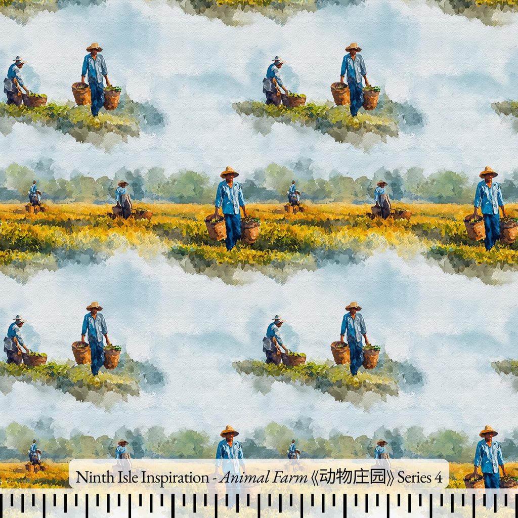 NIInspiration Print in HI by demand, Animal Farm Rayon Fabric by the Yard - Bulk & Wholesale Available