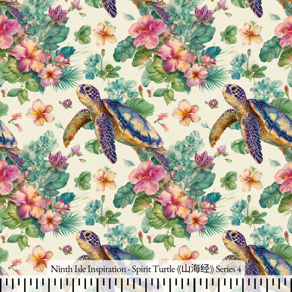 NIInspiration Print in HI, Spirit Turtle Rayon Fabric by the Yard - Bulk & Wholesale Available