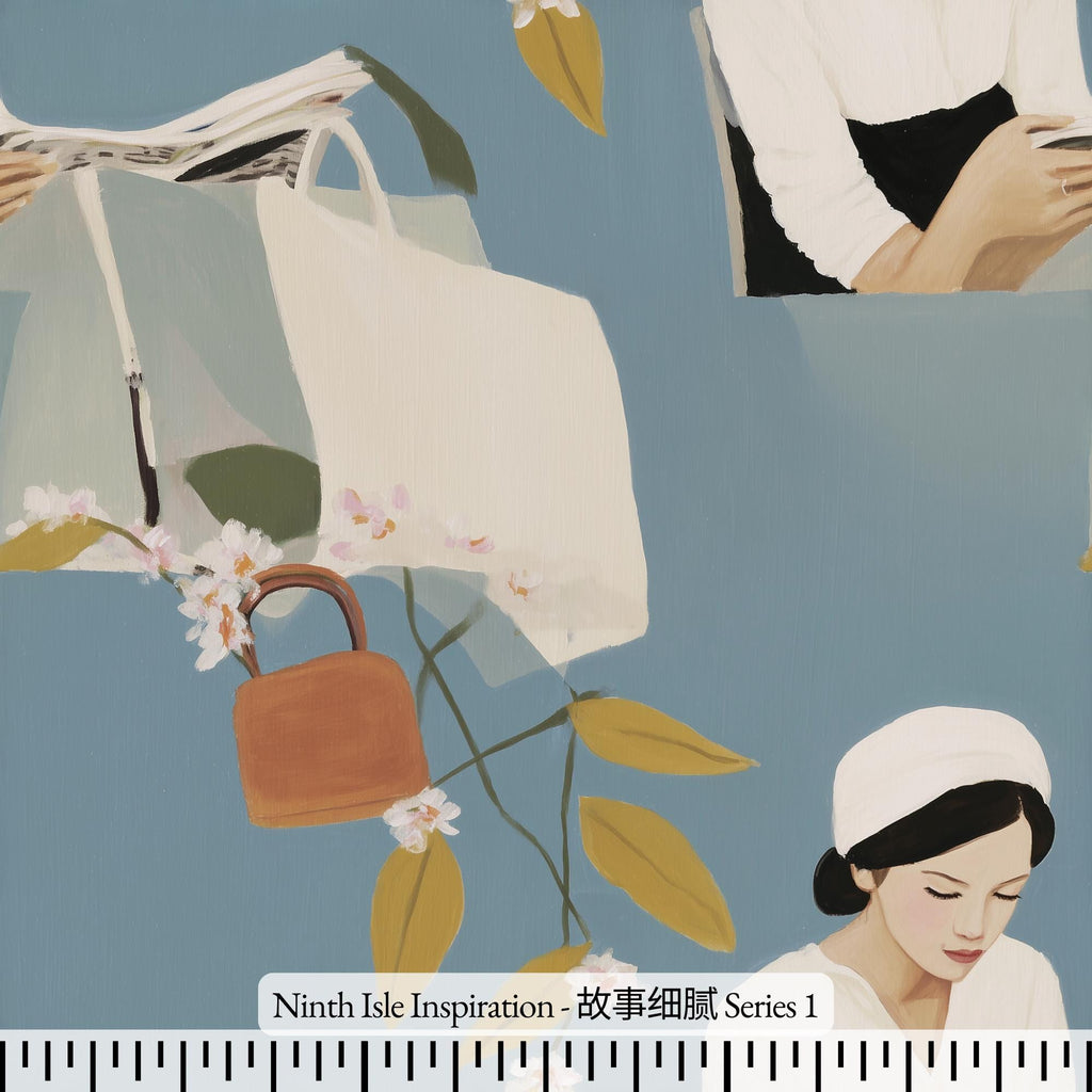 NIInspiration Print in HI by demand, Romantic Mystery Rayon Fabric by the Yard - Bulk & Wholesale Available