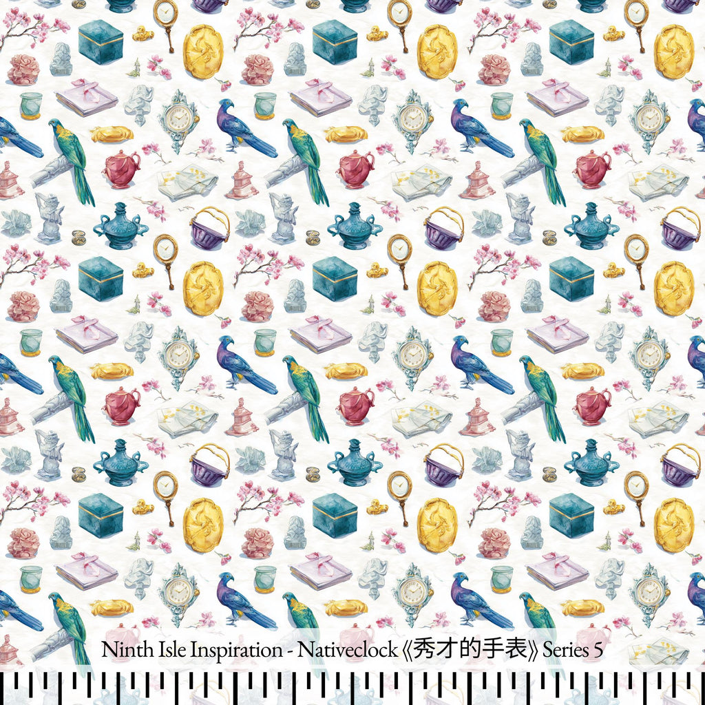 NIInspiration Print in HI, Nativeclock Rayon Fabric by the Yard - Bulk & Wholesale Available