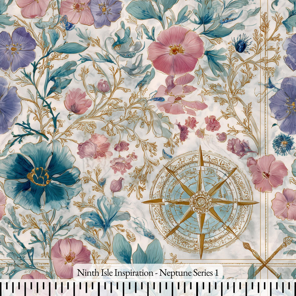 NIInspiration Print in HI by demand, Neptune Rayon Fabric by the Yard - Bulk & Wholesale Available