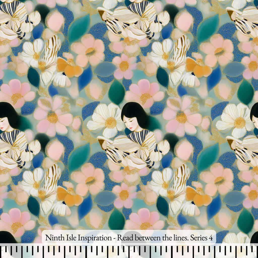 NIInspiration Print in HI by demand, Read between the lines. Rayon Fabric by the Yard - Bulk & Wholesale Available