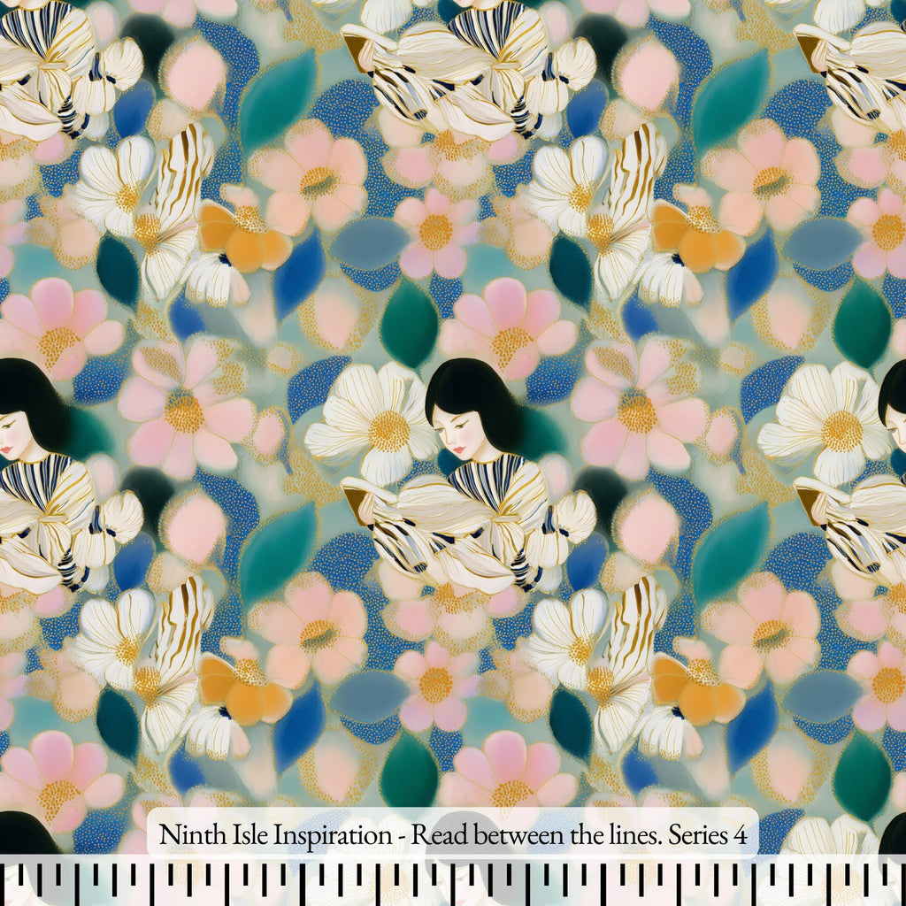 NIInspiration Print in HI by demand, Read between the lines. Rayon Fabric by the Yard - Bulk & Wholesale Available