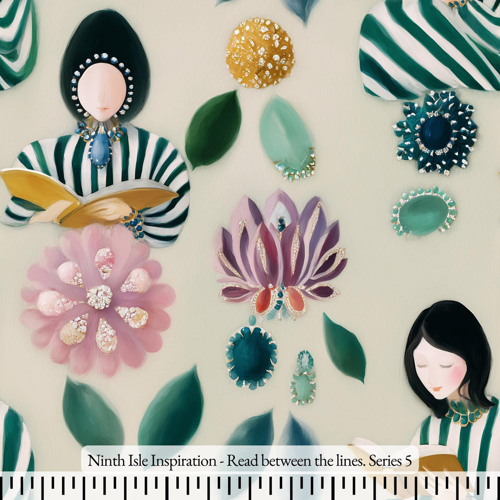 NIInspiration Print in HI by demand, Read between the lines. Rayon Fabric by the Yard - Bulk & Wholesale Available