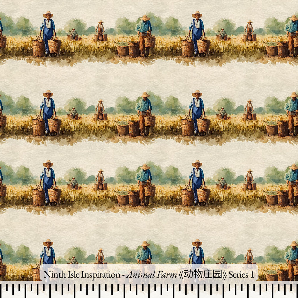 NIInspiration Print in HI by demand, Animal Farm Rayon Fabric by the Yard - Bulk & Wholesale Available