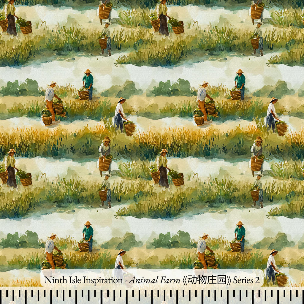 NIInspiration Print in HI by demand, Animal Farm Rayon Fabric by the Yard - Bulk & Wholesale Available