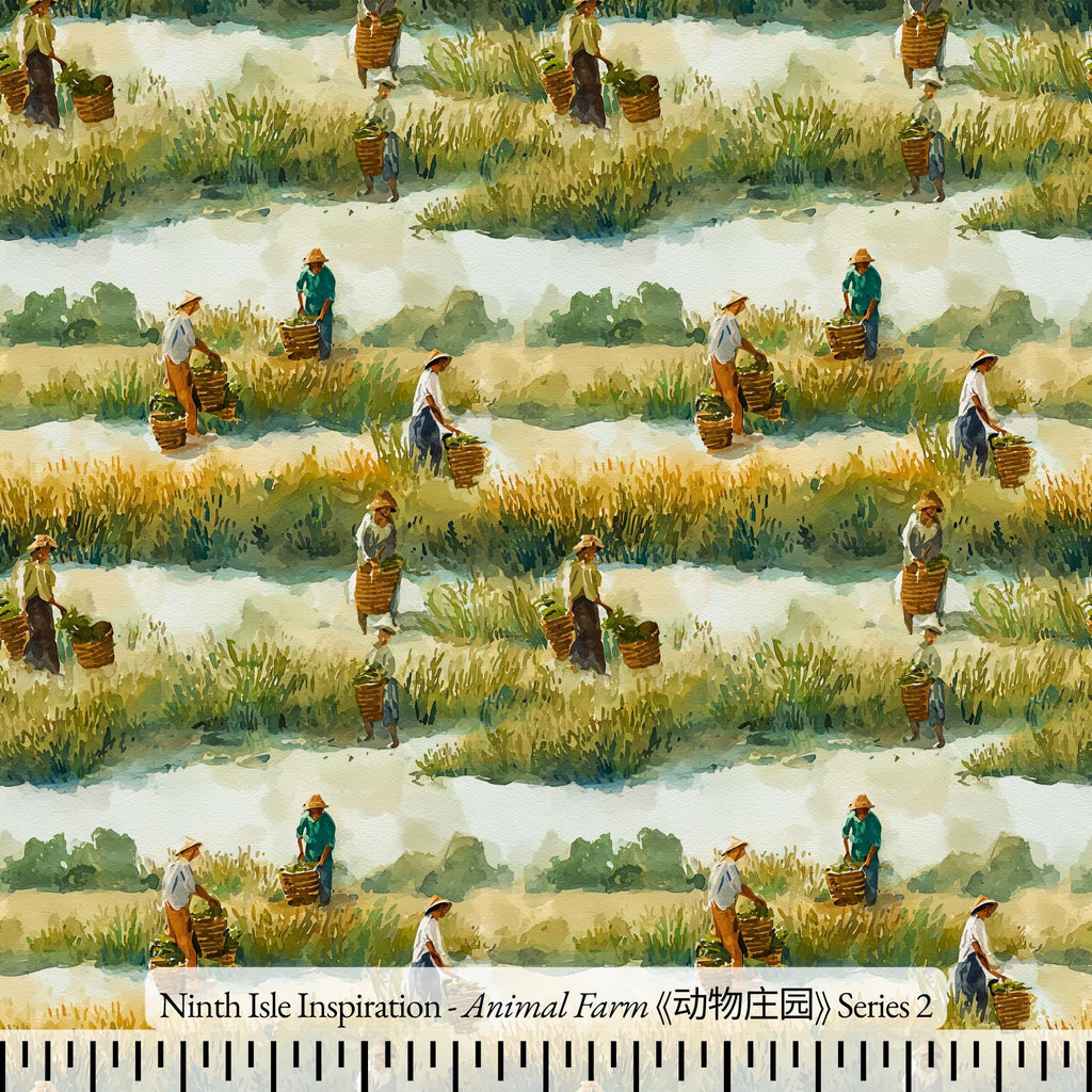 NIInspiration Print in HI by demand, Animal Farm Rayon Fabric by the Yard - Bulk & Wholesale Available