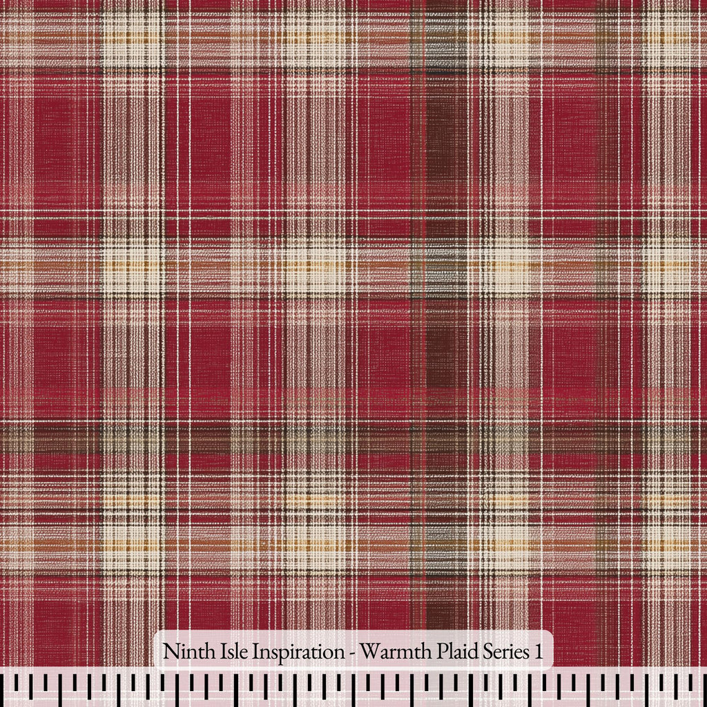 NIInspiration Print in HI by demand, Warmth Plaid Rayon Fabric by the Yard - Bulk & Wholesale Available