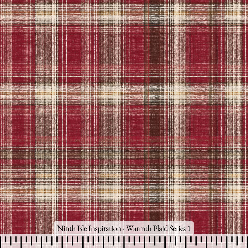 NIInspiration Print in HI by demand, Warmth Plaid Rayon Fabric by the Yard - Bulk & Wholesale Available