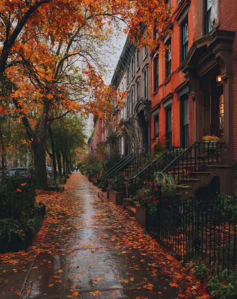 NIInspiration Print in HI, Maple Pumpkin Cotton Fabric by the Yard - Bulk & Wholesale Available