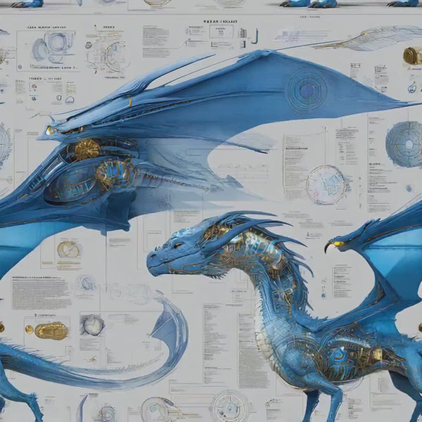 NIInspiration Print in HI by demand, Spelled D-r-a-g-o-n Cotton Fabric by the Yard - Bulk & Wholesale Available