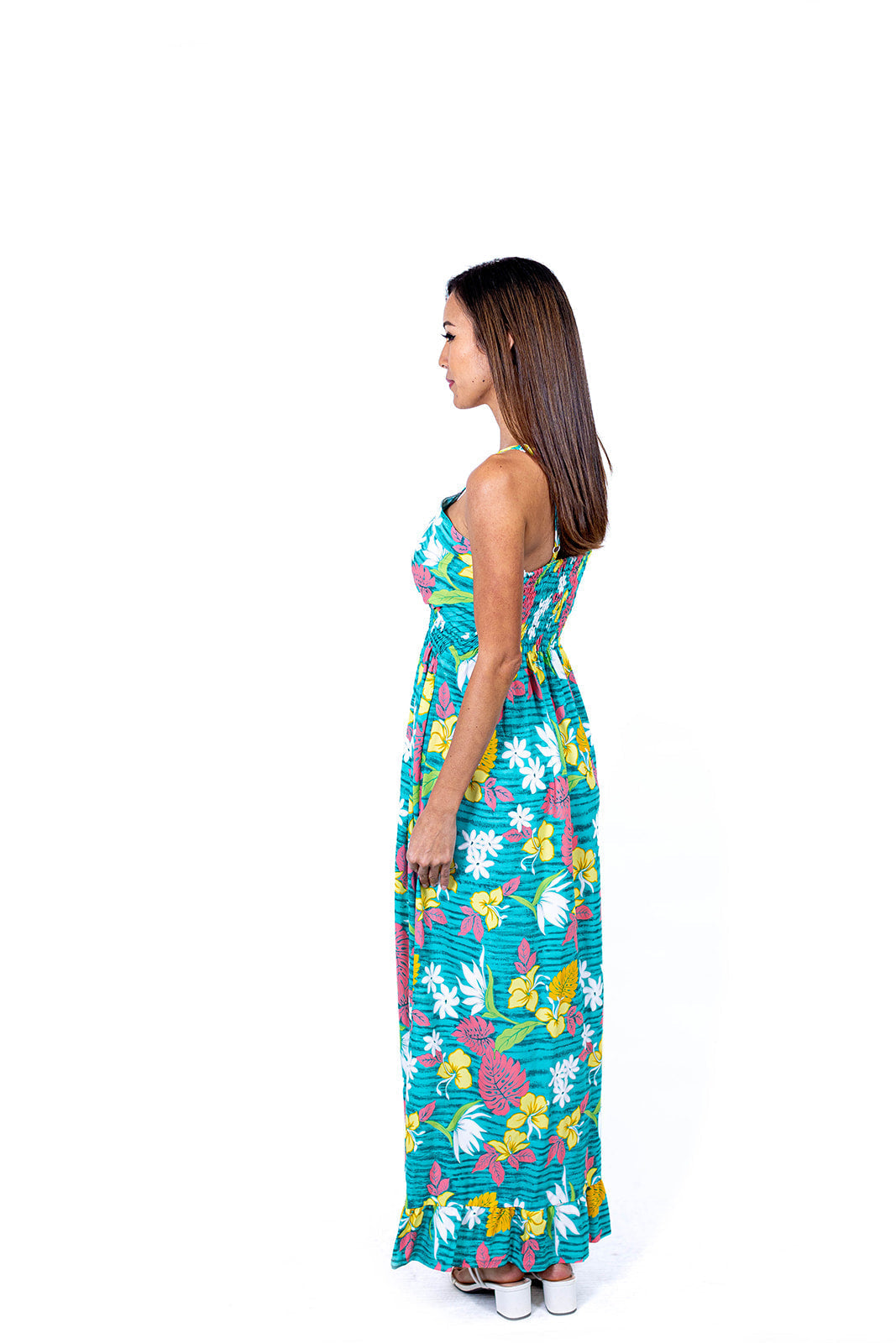 bird of paradise maxi dress New Bird of Paradise V-Neck Dress, Made in Hawaii Brown / Long