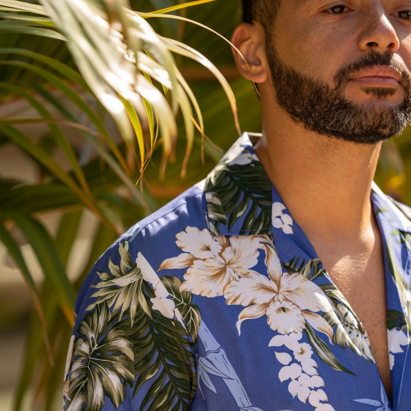 AJIRO BAMBOO HAWAIIAN SHIRT おたゃ AJIRO BAMBOO L/S HAWAIIAN SHIRT【KHAKI】｜EXODUS｜MELTING POT