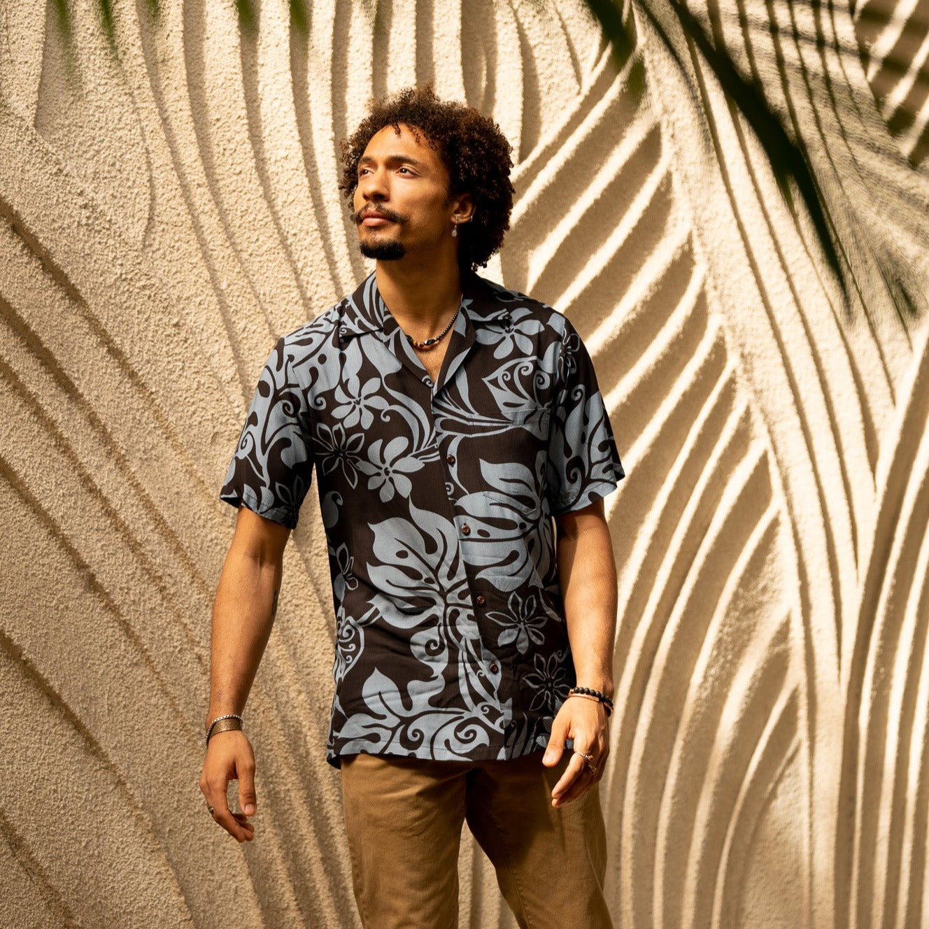 aloha dress shirts Monstera Abstract Men's Aloha Shirt, Made in Hawaii Green / 5XL / Rayon
