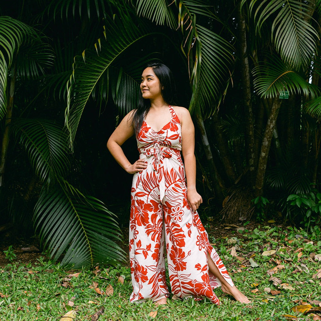 Big Hibiscus Wrap Pants and Top Set, Made in Hawaii – Ninth Isle