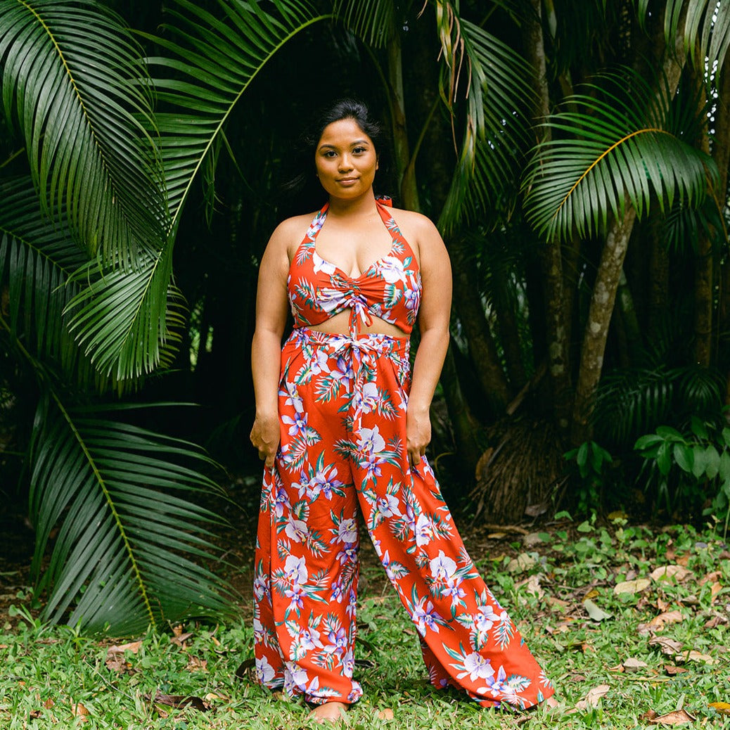 New Orchid Wrap Pants and Top Set, Made in Hawaii – Ninth Isle