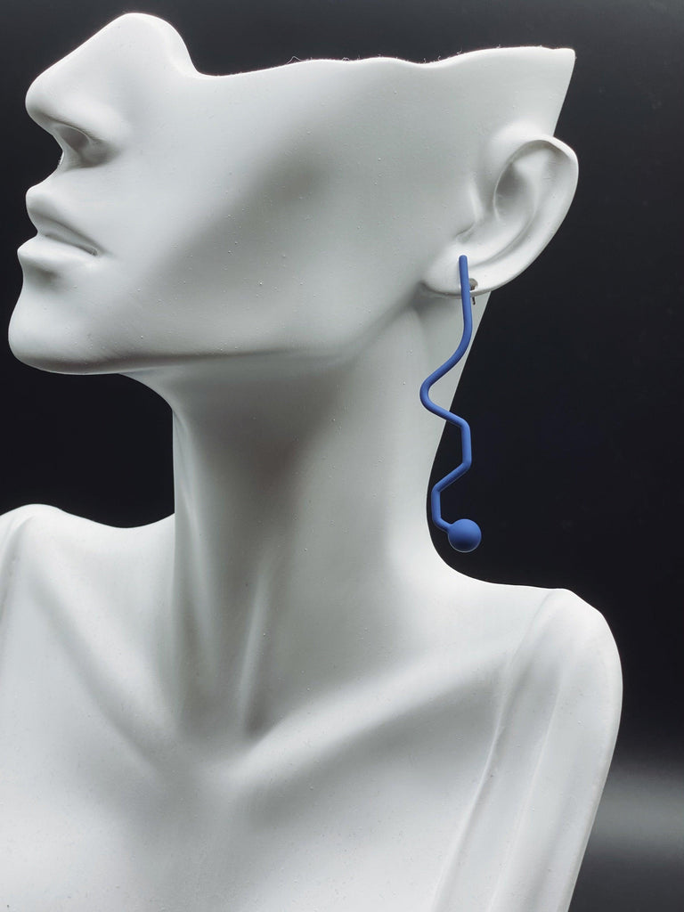 Abstract Lines Stud Earrings - Handmade Modern Design Abstract Lines Earrings - Ninth Isle, Made with Aloha