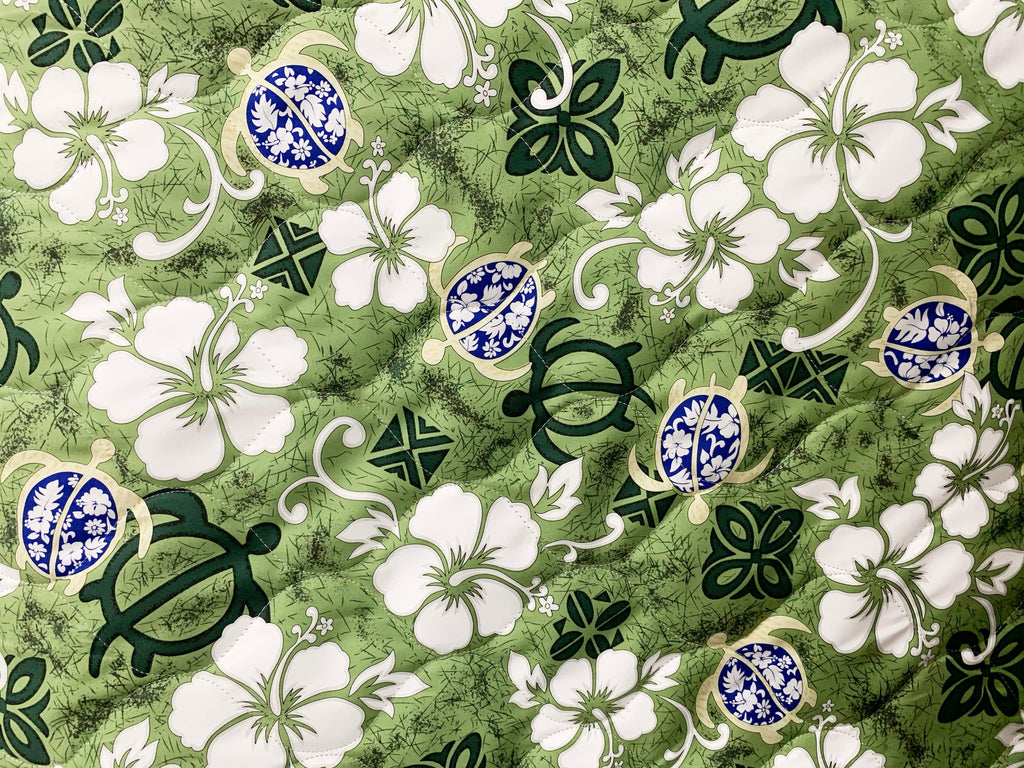 Aloha Honu - Quilted Fabric - 52" Wide - 100% Cotton - Ninth Isle, Made with Aloha