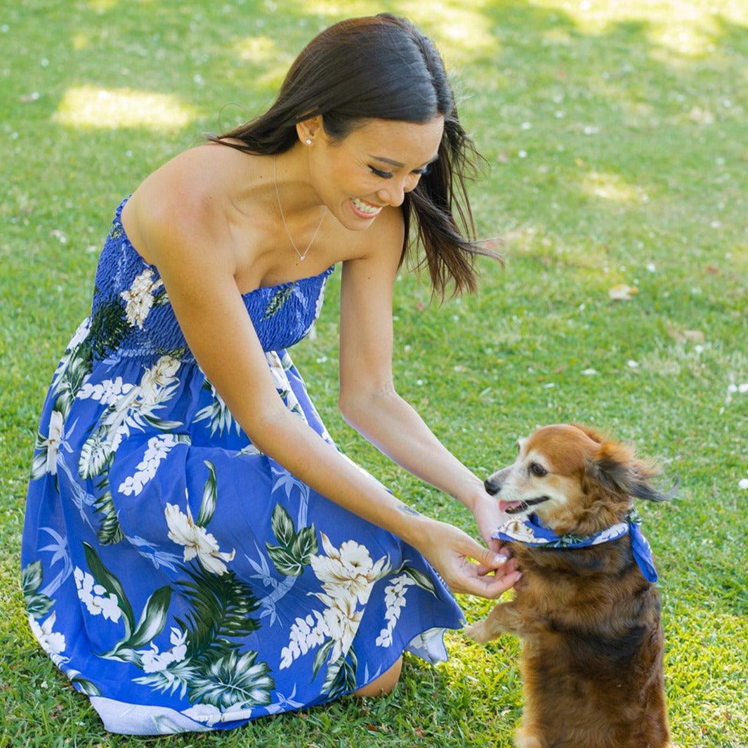 blue ginger dresses hawaii Double-Ruffle Blue Ginger MuuMuu | Jade Fashion