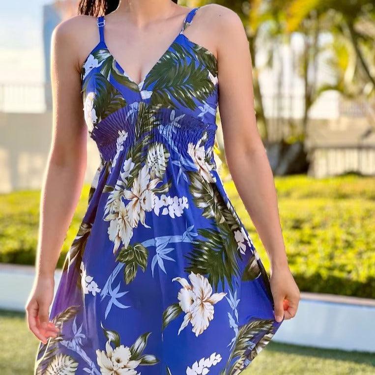 Bamboo Ginger V-Neck Dress, Made in Hawaii Ninth Isle Bamboo Ginger V-Neck Dress, Made in Hawaii Ninth Isle