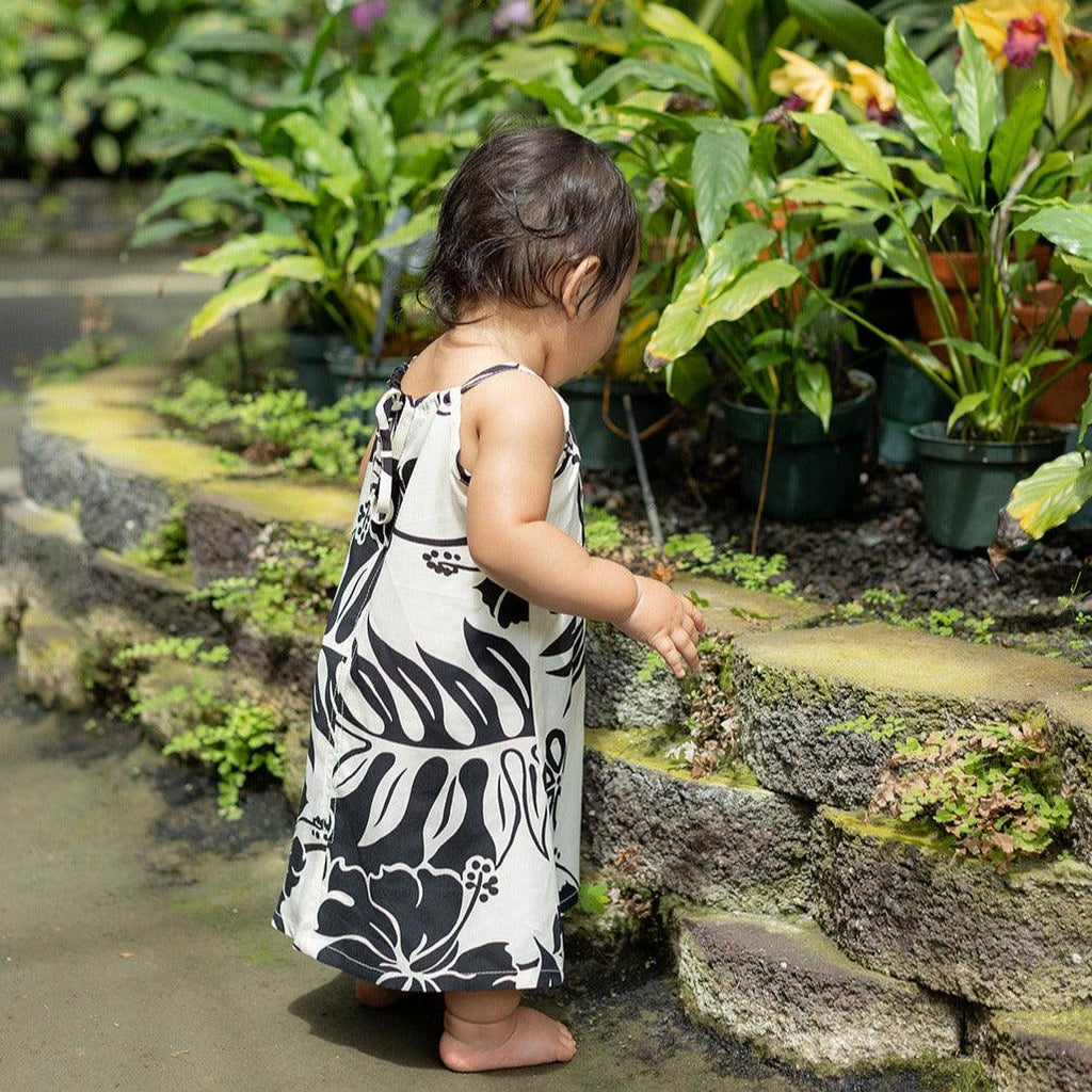 Big Hibiscus Girl's Halter Dress, Made in Hawaii - Ninth Isle, Made with Aloha