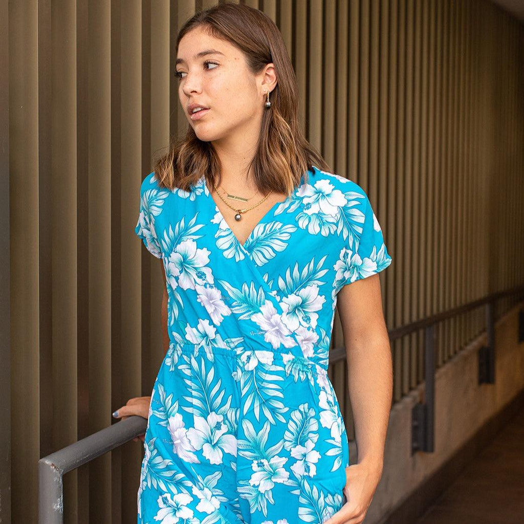 Bright Hibiscus Romper, Made in Hawaii - Ninth Isle, Made with Aloha