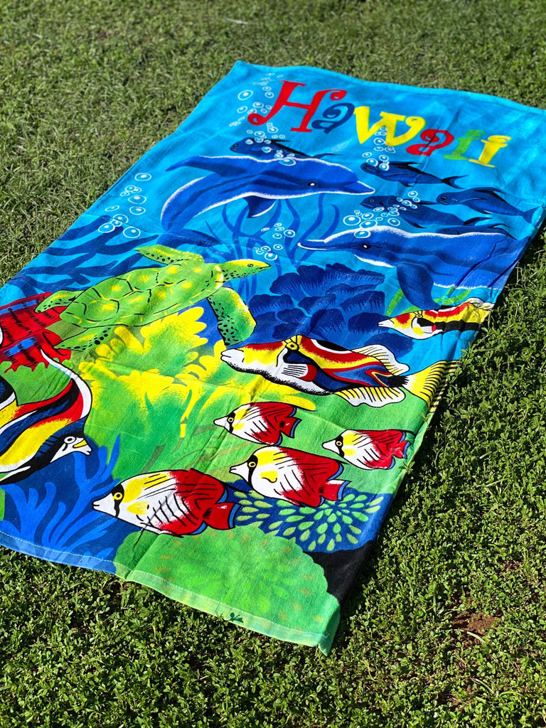 Dolphins Beach Towel, 2 Sizes - Ninth Isle, Made with Aloha