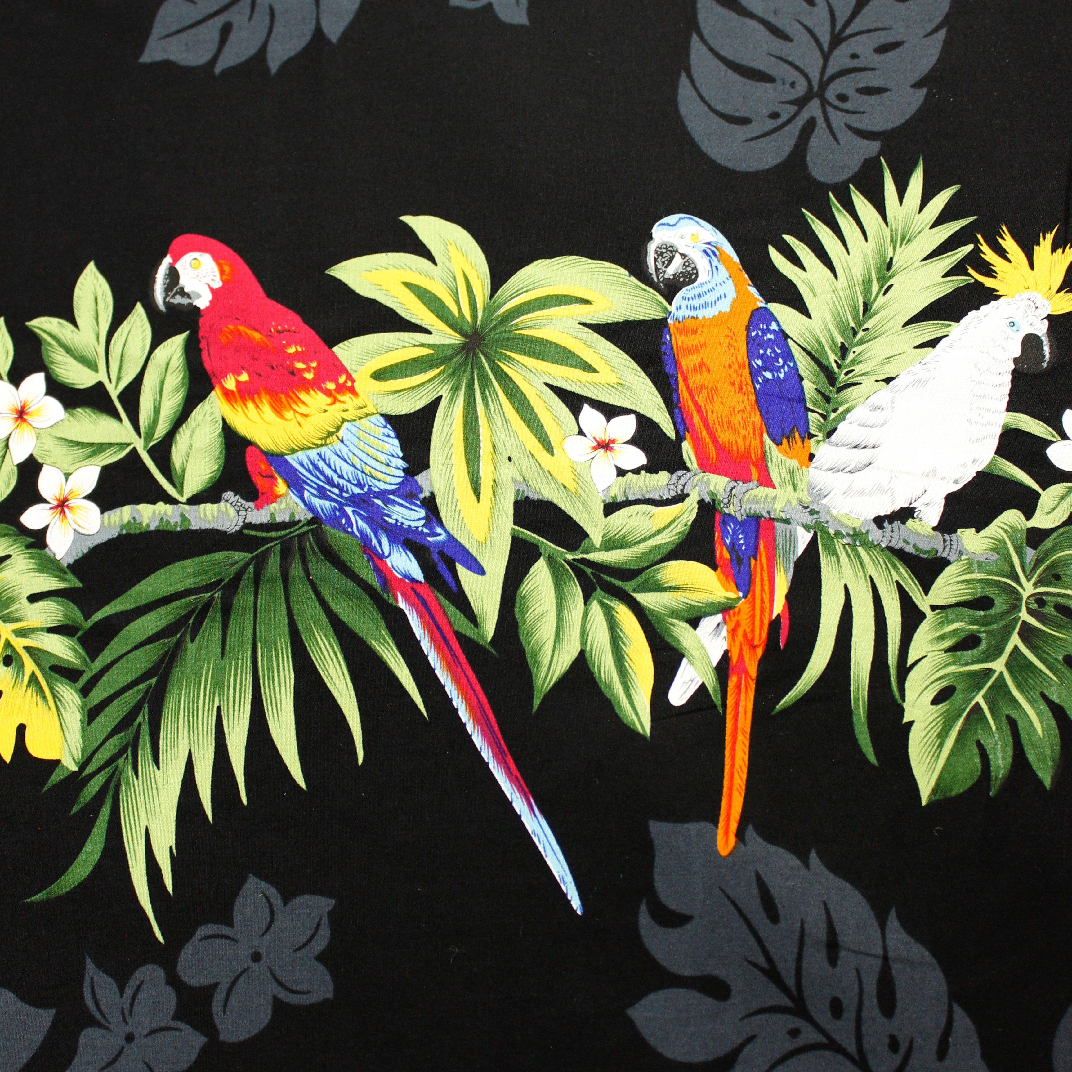 Cotton Batik Birds Parrots African Safari Animals Wildlife Sanctuary Multi  Color Cotton Fabric Print by The Yard (D302.41)