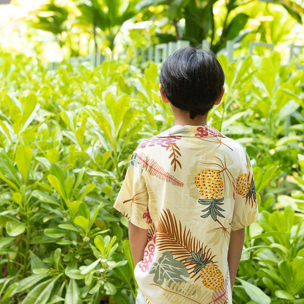 Pineapples Boy's Aloha Shirt and Shorts Set, Made in Hawaii - Ninth Isle, Made with Aloha